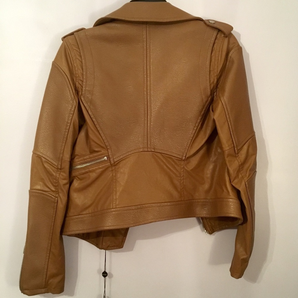 Blank NYC Cognac Faux Leather Jacket - Picture 3 of 8